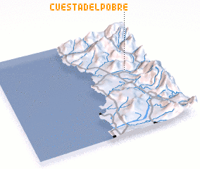 3d view of Cuesta del Pobre