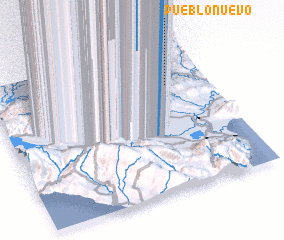 3d view of Pueblo Nuevo