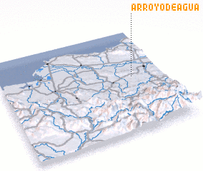 3d view of Arroyo de Agua