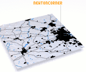 3d view of Newton Corner