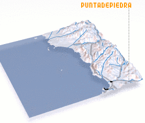 3d view of Punta de Piedra