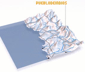 3d view of Pueblo de Indios