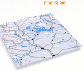3d view of Bean Island