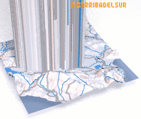 3d view of Río Arriba del Sur