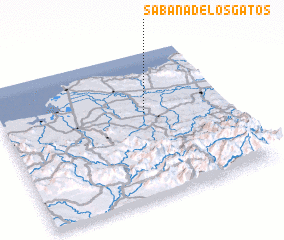 3d view of Sabana de los Gatos