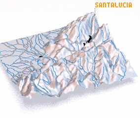 3d view of Santa Lucía