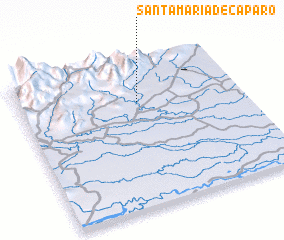 3d view of Santa María de Caparo