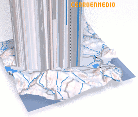 3d view of Cerro en Medio