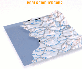 3d view of Población Vergara