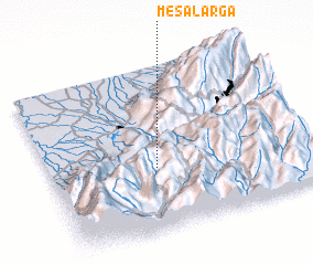 3d view of Mesa Larga