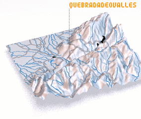 3d view of Quebrada de Ovalles