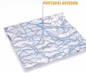 3d view of Punta de la Piedra