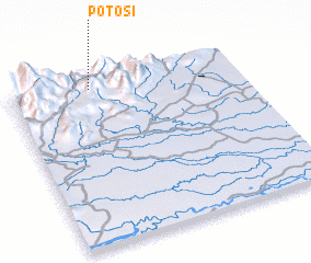 3d view of Potosí