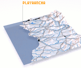3d view of Playa Ancha