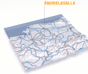 3d view of Ravine la Salle