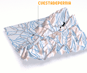 3d view of Cuesta de Pernia