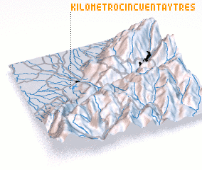 3d view of Kilómetro Cincuenta y Tres