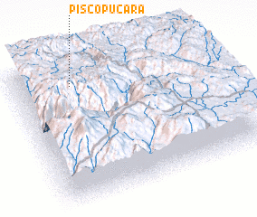 3d view of Pisco Pucara