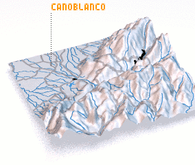 3d view of Caño Blanco