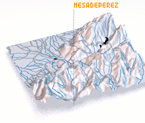 3d view of Mesa de Pérez