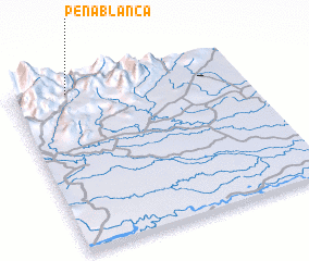 3d view of Peña Blanca