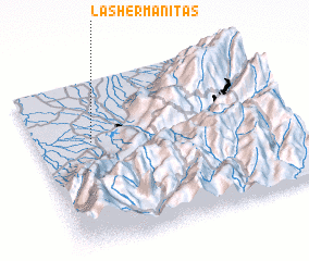 3d view of Las Hermanitas