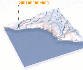 3d view of Punta de Bombón