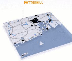 3d view of Potter Hill