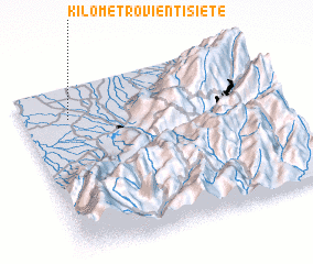 3d view of Kilómetro Vientisiete