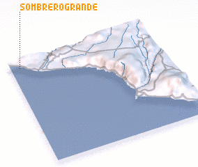 3d view of Sombrero Grande