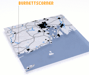 3d view of Burnetts Corner
