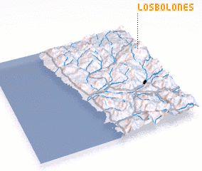 3d view of Los Bolones