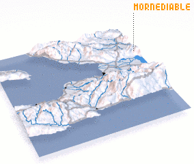 3d view of Morne Diable