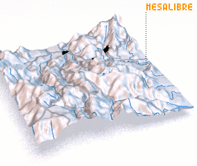 3d view of Mesa Libre