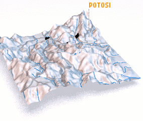 3d view of Potosí