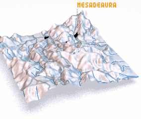 3d view of Mesa de Aura