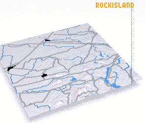 3d view of Rock Island