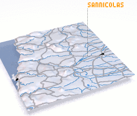 3d view of San Nicolás