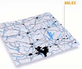 3d view of Wales