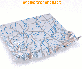 3d view of Las Pipas Caño Brujas