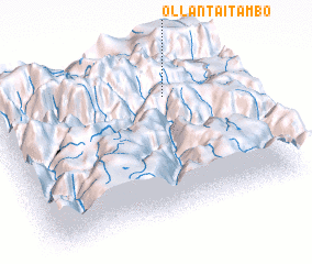 3d view of Ollantaitambo