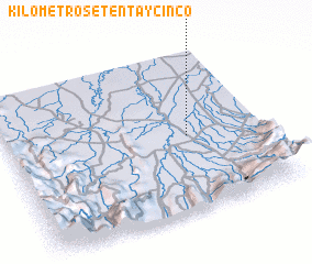 3d view of Kilómetro Setenta y Cinco