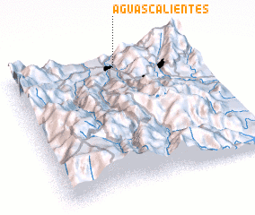 3d view of Aguas Calientes