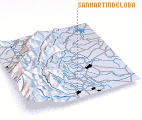 3d view of San Martín de Loba