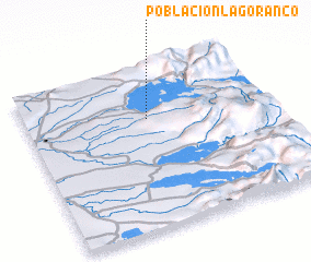 3d view of Población Lago Ranco