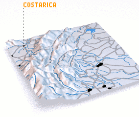 3d view of Costa Rica