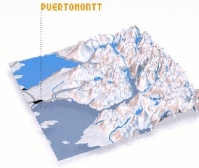 3d view of Puerto Montt