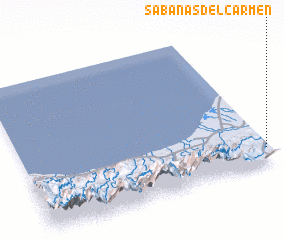 3d view of Sabanas del Carmen