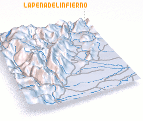 3d view of La Peña del Infierno