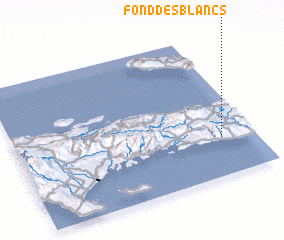 3d view of Fond des Blancs